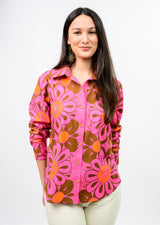 Mod Daisy Camp Shirt in Pink