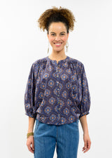 Tile Poet Top in Blue by Ivy Jane — view 1