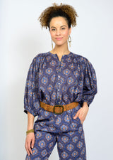 Tile Poet Top in Blue by Ivy Jane — view 2