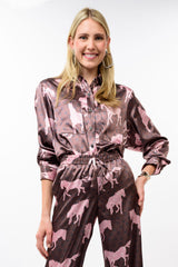 Horseplay Camp Shirt in Brown