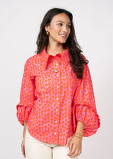 Puffy Daisy Top in Hot Pink view 3