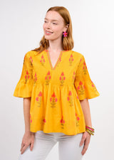 Burst of Sunshine Top in Yellow view 3