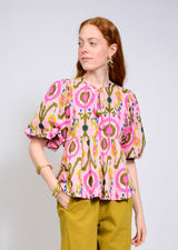 Ikat Top in Pink view 2