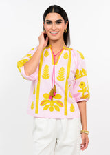 Applique Top in Pink view 2