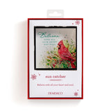 Believe Cardinal Suncatcher Ornament - 3x3in