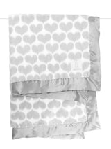 Little Giraffe - Luxe™ Heart Army Baby Blanket: Silver