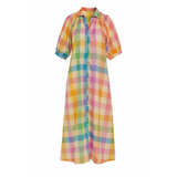 Rainbow Plaid Oasis Dress: S
