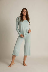 Faceplant Dreams - Wide-leg Capri Pant: Earl Grey / Large