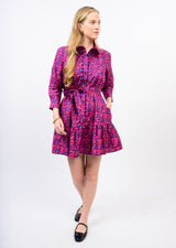 Ric Rac Trim Shirt Dress in Plum view 2