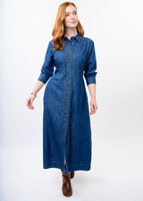 Tencel Denim Shirtwaist Dress in Indigo by Uncle Frank — view 2