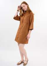 Suede Swing Dress in Brown by Uncle Frank, view 2
