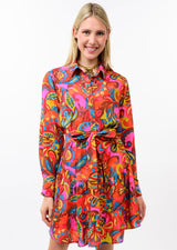 Flounce Hem Shirt Dress in Multi by Uncle Frank, view 1