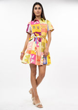 Square Dance Dress in Multi view 3