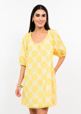 Fresh Daisies Dress in Lemon