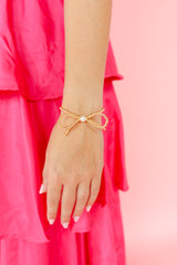Gold Bow Bracelet by Beaded Blondes