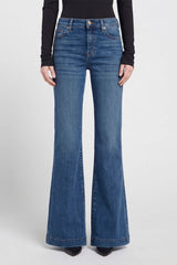 7 For All Mankind Dojo Flare Jean in Melody, front view