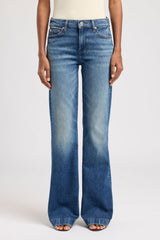 7 For All Mankind Dojo Flare Jean in Blue Core, front view