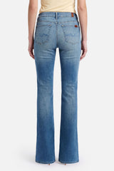 7 For All Mankind The Leggy Bootcut Jean in Overcast, back view