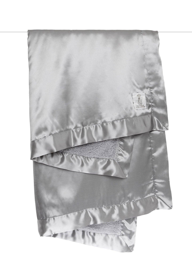 Little Giraffe - Chenille Satin™ Baby Blanket: White