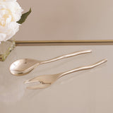 Sierra Modern Maia Small Salad Servers (Shiny Gold) by Beatriz Ball