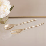 Sierra Modern Maia Large Salad Servers (Shiny Gold) by Beatriz Ball