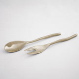 Sierra Modern Maia Large Salad Servers (Shiny Gold) by Beatriz Ball