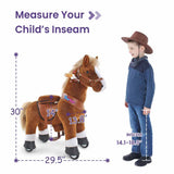 Ponycycle - Ride-on Brown Horse | Plush Animal Riding Pony