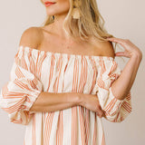 Cherry Pinstripe Ace Dress: M