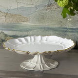 Encanto Tuscany Pedestal Cake Plate (Cream and White) by Beatriz Ball