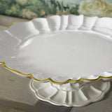 Encanto Tuscany Pedestal Cake Plate (Cream and White) by Beatriz Ball