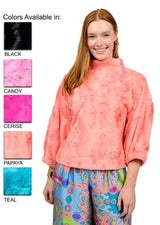 Faux Fur Popover in Papaya