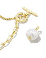 Leighton Convertible Gold Pearl Chain Necklace view 3