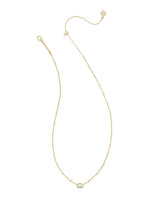Mini Elisa Gold Satellite Short Pendant Necklace in Ivory Mother-of-Pearl view 2