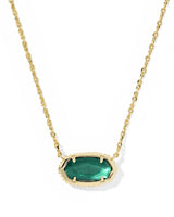 Elisa Bow Gold Short Pendant Necklace in Pine Illusion view 2