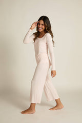 Faceplant Dreams - Wide-leg Capri Pant: Aqua Mist / Large