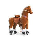 Ponycycle - Ride-on Brown Horse | Plush Animal Riding Pony