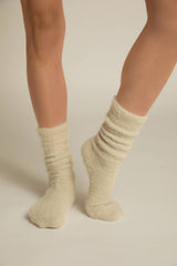Faceplant Dreams - Soft Fuzzy Lounge Socks: Pink