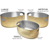India Handicrafts Inc - Hammered Gold Beverage Tub – Set