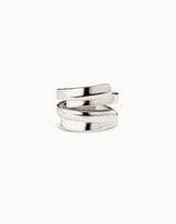 Uno De 50 - Sterling Silver-plated Irregular Ring
