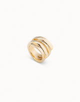 Uno De 50 - 18k Gold-plated Irregular Ring