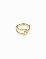 Uno De 50 - 18k Gold-plated Link Shape Ring
