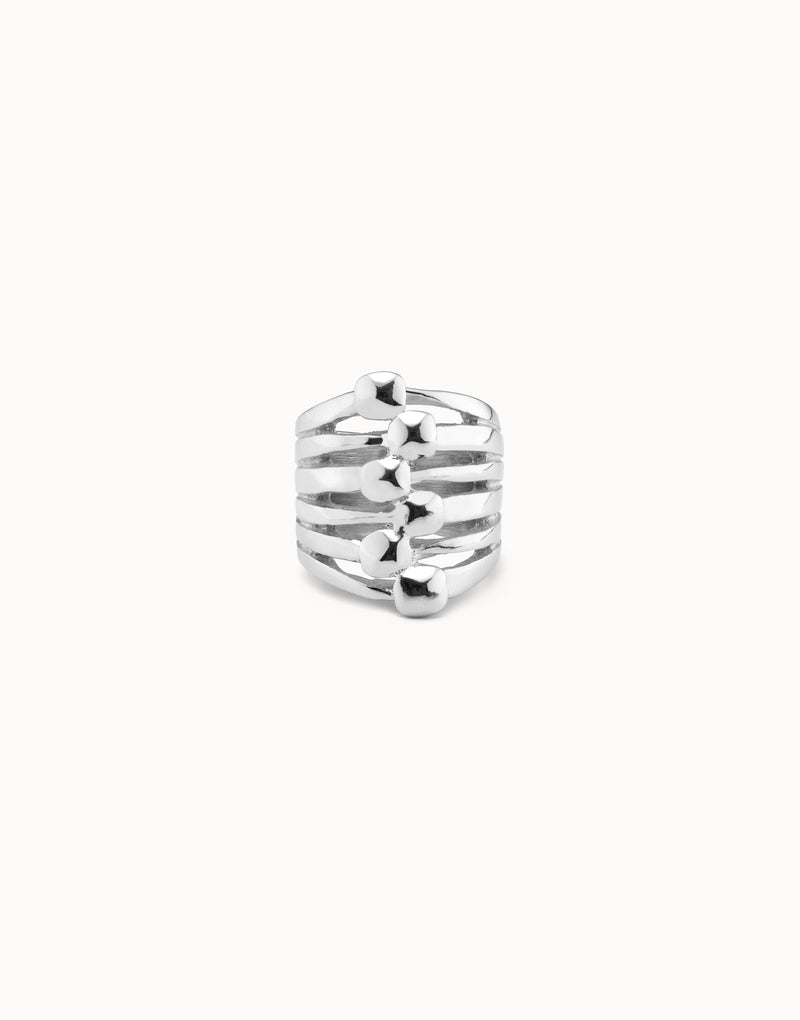 Uno De 50 - Sterling Silver-plated Multi Effect Ring