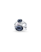 Uno De 50 - Sterling Silver-plated Ring with 2 Gray