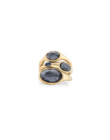 Uno De 50 - 18k Gold-plated Ring with Gray Crystals