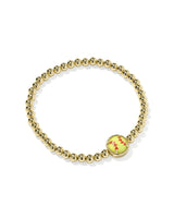 Softball Gold Stretch Bracelet in Chartreuse