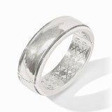 Cannes Statement Hinge Bangle in Silver view 3