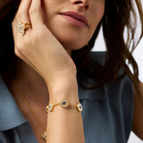 Colette Circle Delicate Bracelet in Chalcedony Blue view 2