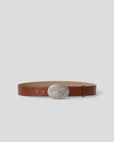 B-Low The Belt Carter Colt Leather Belt in Cognac Silver, front