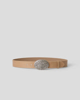 B-Low The Belt Carter Colt Leather Belt in Sand Silver, front