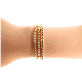 5MM Gold Beaded Bracelet by Beaded Blondes